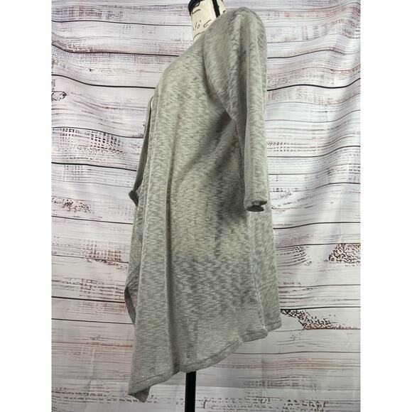Torrid 00 Knit Duster Cardigan Womens M/L Open Front Drape 3/4 Sleeves Stretch - Picture 3 of 11